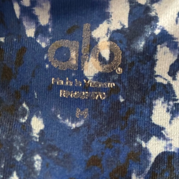 Alo Blue Patterned Leggings M - Picture 10 of 12